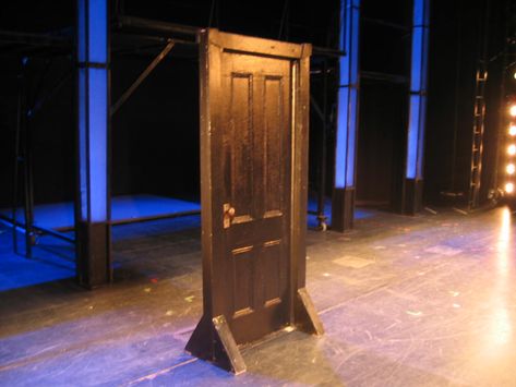 Theatre Furniture, Free Standing Door Prop Diy, Stage Door Aesthetic, Door Prop For Stage, Theater Stage Design, Theatre Doors, Stage Door, Stage Door Prop Set Design, Curtain Theatre