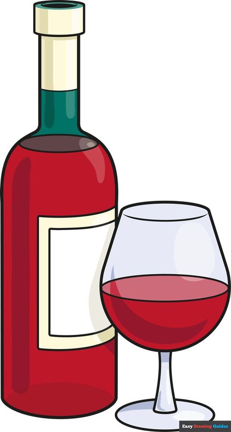 Learn How to Draw a Wine Bottle: Easy Step-by-Step Drawing Tutorial for Kids and Beginners. See the full tutorial at https://easydrawingguides.com/how-to-draw-a-wine-bottle/ . How To Draw A Bottle Of Wine, Drawing Of Wine Bottle, Wine Drawing Easy, Drink Drawing Easy, How To Draw A Bottle Step By Step, Bottle Of Wine Drawing, Bottle Drawing Easy, Wine Bottle Doodle, Wine Bottle Illustration Drawings