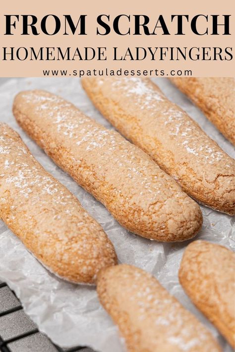 Homemade Ladyfingers Savoiardi Recipe, Homemade Tiramisu Recipe, Ladyfingers Recipe, Lady Fingers Dessert, Homemade Ladyfingers, Lady Fingers Recipe, Homemade Tiramisu, Trifle Dessert Recipes, Flavored Butter Recipes