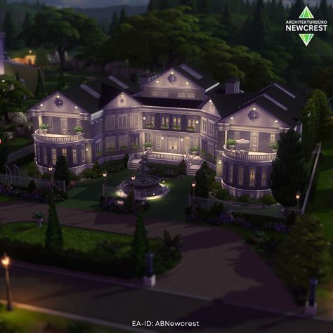 Sims 4 Basegame Mansion in the gallery now! 🎉 In my last story poll some of you asked if I could do a basegame house for the Sims. I have done a few smaller houses without any expansion packs. But not something as huge as this villa. So... welcome to the "Luxury Basegame Mansion"! This lot is: 🛋 Fully furnished 🍀 Functional & playtested 🏘 Basegame only, no packs ✅ No CC 📐 50x50 You can download it for free from the gallery. My EA-ID is ABNewcrest 🌿 #sims4basegame #thesims4 #lessims4 #los... Sims 4 Cemetery Lot, Sims 4 Lots Download, Cc Lots Sims 4, Sims 4 Houses Cc Free, Sims 4 Mansion Floor Plans, Sims 4 Luxury House, Sims 4 Mansion, Sims Gallery, Smaller Houses