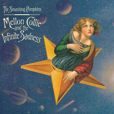 The Smashing Pumpkins – Mellon Collie and the Infinite Sadness album art - Fonts In Use Mellon Collie And The Infinite, D'arcy Wretzky, Billy Corgan, The Smashing Pumpkins, Roger Daltrey, Iconic Album Covers, Smashing Pumpkins, Great Albums, West Side Story