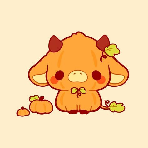 Emma on Instagram: "Pumpkin cow 🎃🧡" Draw Sea Animals, Pumpkin Cow, Drapery Drawing, Draw Sea, Cow Drawing, Bookmark Ideas, Paper Duck, Cute Easy Doodles, Cute Kawaii Animals