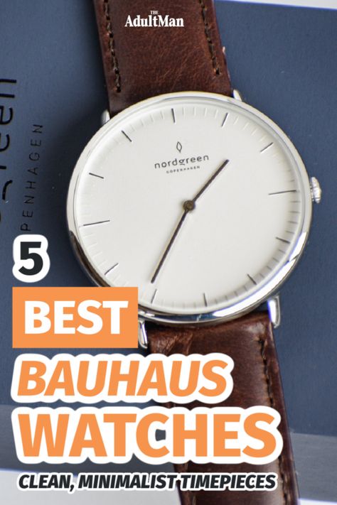 Want a minimalist watch without looking like you're trying too hard? The Germans already figured it out. These are the five best Bauhaus watches out there. Bauhaus Watch Men, German Watches Men, Max Bill Chronoscope, Bauhaus Watch, Best Looking Watches, Mens Watches Affordable, Trying Too Hard, Minimalist Watch, Bauhaus Design