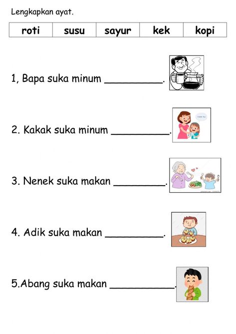 Perkataan interactive activity for Grade3. You can do the exercises online or download the worksheet as pdf. Writing Practice Preschool, Easy Math Worksheets, School Kids Activities, Preschool Activities Printable, Letter Worksheets For Preschool, Kindergarten Reading Activities, Kindergarten Coloring Pages, Elementary Learning, Kids Worksheets Preschool