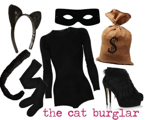 Cat Burglar Costume, Burglar Costume, Diy Halloween Cat, Cat Burglar, Clever Costumes, Holloween Costume, Hallowen Costume, Diy Kostüm, Adornos Halloween