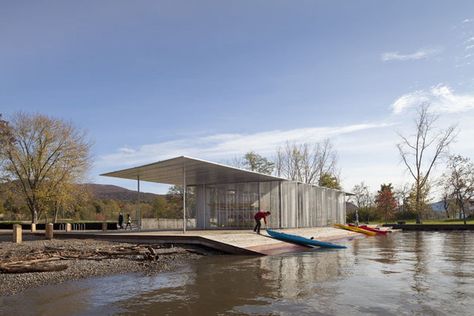 Architecture Research, Pool Pavilion, Pavilion Architecture, Education Center, Architecture Office, Hudson River, Architecture Exterior, Kayaks, Landscape Architect