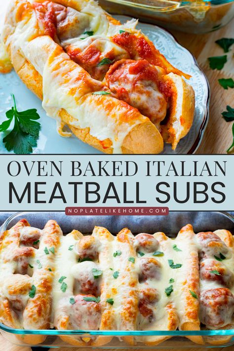 Oven Baked Meatball Sandwiches, Meatball Subs Oven Baked, How To Make Meatball Subs, Oven Meatball Subs, Meat Ball Subs Sandwiches, Toasted Meatball Subs, Italian Meatball Subs Sandwiches, Meatball Parmesan Sandwich, What To Serve With Meatball Subs