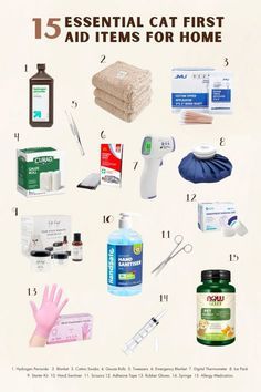 Cat First Aid Kit, First Kitten Checklist, Cute Cat Essentials, First Cat Checklist, Cats Essentials, Cat Hygiene, Cat Checklist, Mom Essentials, Cat Fountain