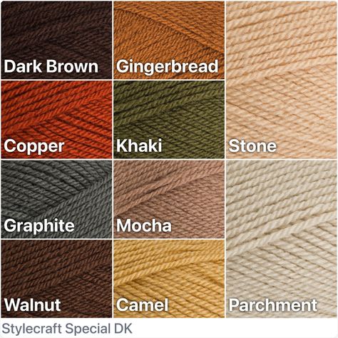 Stylecraft Special Dk yarn color combination Stylecraft Special Dk Combinations, Beach Body Challenge, Stylecraft Special Dk, Yarn Color Combinations, Body Challenge, Fall Color Palette, Crochet Inspo, Bead Weaving Patterns, Craft Room Storage