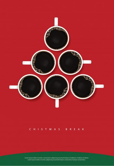 Coffee poster advertisement flayers vect... | Premium Vector #Freepik #vector #banner #brochure #flyer #poster Coffee Post Ideas, Christmas Coffee Photography, Coffee Creative, Coffee Poster Design, Poster Advertisement, Coffee Advertising, Food Posters, Christmas Advertising, Christmas Graphic Design