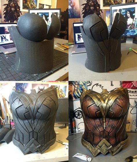 Cosplay Diys, Pola Bra, Foam Cosplay, Wonder Woman Cosplay, Female Armor, Cosplay Armor, Wonder Woman Costume, Cosplay Tutorial, Marvel Cosplay