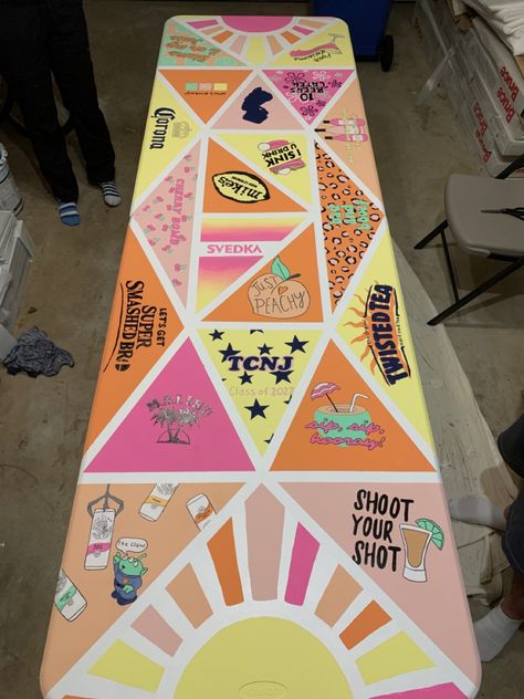 Beer Pong Diy Table, Drinking Pong Table, Customized Beer Pong Table, Fireball Pong Table, Lets Get Hammered Shark Pong Table, Beer Dye Table Painting, Wedding Beer Pong Table Painted, Peer Pong Painted Table, Pong Table Inspo College