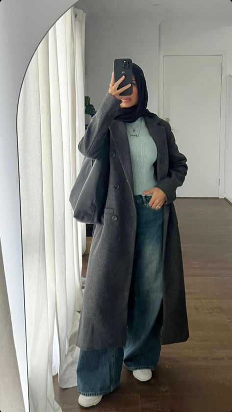 Fall Outfits Modest, Modest Fashion Fall, Modest Fall Outfits, Outfit Ideas 2023, Modest Winter Outfits, Estilo Hijab, Winter Coat Outfits, Outfit Inso, Outfit 2023