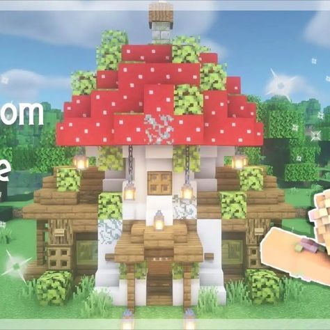 Are you searching for a build in Minecraft that gives you the maximum natural feel? Then try this Fairycore Mushroom House in Minecraft! It features a house that is built and designed like an overgrown mushroom. With a mixture of wood, this build gives you a vibe that it's cozy inside! The interior of this house is small, but it can still hold on to a storage area! So check it out now. Mushroom House In Minecraft, Fairycore House, Fairycore Mushroom, Build In Minecraft, Minecraft Small House, Minecraft Storage, Minecraft House Ideas, House In Minecraft, Minecraft House Plans