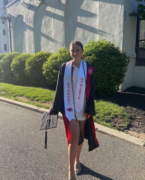 Graduation Montclair State University, Mount Kenya, Communication Studies, Cute Pose, University Graduation, Dream College, Slicked Back Hair, White Outfit, Graduation Day