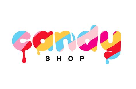 Candy shop logo example Candy Shop Sign Ideas, Sweet Shop Logo Design, Candy Shop Logo Design Ideas, Sweet Shop Logo Design Ideas, Candy Logo Design Ideas, Candy Logo Design, Sweet Shop Logo, Candy Shop Logo, Sweets Shop Logo