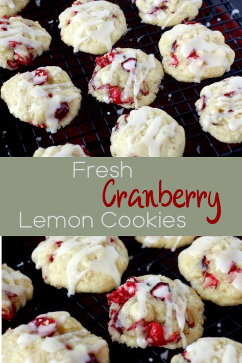 Christmas Lemon Dessert, Christmas Cookies With Cranberries, Cranberry Lemon Cookies, Lemon Cranberry Recipes, Fresh Cranberry Cookies Recipes, Dried Cranberry Cookies Recipes, Cranberry Cookies Recipes Holidays, Lemon Cranberry Cookies Recipes, Cranberry Lemon Bars Recipe