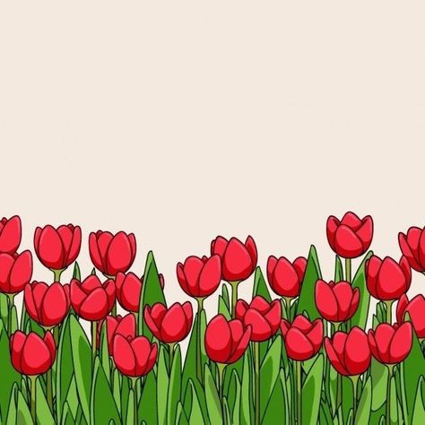 Tulips Keyboard Wallpaper, Aesthetic Tulip Drawing, Tulips Wallpaper Drawing, Tulips Drawing Aesthetic, Tulip Cartoon, Library Artwork, Spring Chalkboard, Cottagecore Flowers, Tulip Drawing