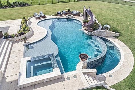 Ideas De Piscina, Luxury Pools Backyard, My New Life, Dream Backyard Pool, Pools Backyard Inground, Swimming Pool Landscaping, Luxury Pools, Backyard Pool Landscaping, Pool Construction