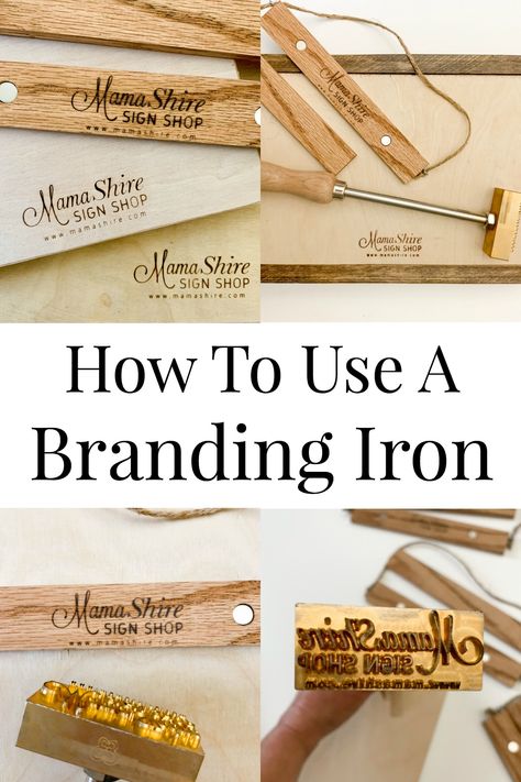 How to use a branding iron on wood. This is such an easy way to get your brand on your wood projects. Diy Bottle Opener, Easy Small Wood Projects, Wood Branding Iron, Custom Branding Iron, Wood Branding, Wood Projects For Beginners, Wood Crafting Tools, Diy Branding, Arts And Crafts Furniture