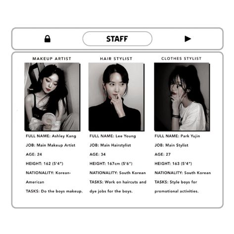 NVRLND [못나라] Staff Re-Introduction outfit ideas | 040921 | NVRLND Member Profiles | April 2021 | FAKE KPOP BOY GROUP Kpop Dr Members Ideas, Nvrlnd Kpop, Name Introduction Ideas, Kpop Staff Shifting, Kpop Group Names Ideas Shifting, Group Introduction Ideas, Fake Kpop Idol Profile, Canva Profile Ideas, Kpop Idol Profile Template