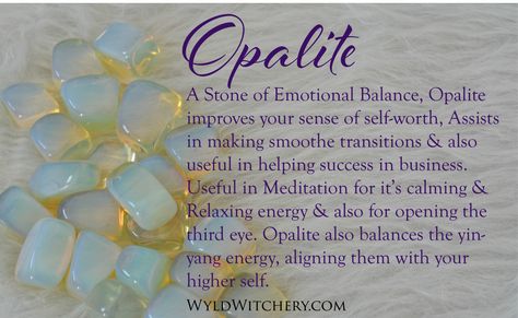 #Opalite #Wicca #Wiccan #Witchcraft #Crystals #Pagan Opalite Crystal, Magic Stones, Crystal Guide, Crystal Cave, Magical Things, Wicca Witchcraft, Crystal Grids, Crystals Healing Properties, Spiritual Crystals