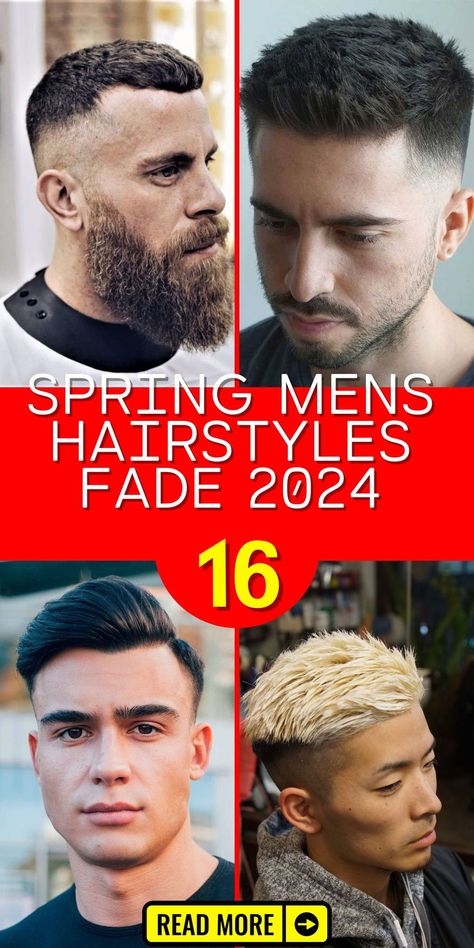 Men's hairstyles in spring 2024 will embrace the fade, especially in medium lengths. These styles, perfect for those with straight hair, will feature short high and tight fades, offering a classic yet contemporary look. This hairstyle is ideal for men in their 40s who want a fashionable yet age-appropriate style. Men’s Wavy Hairstyles Short, Short Length Hairstyles Men, Men’s Hair Trends 2024, 2024 Men’s Haircut Trends, Men’s 2024 Hairstyles, Men’s Short Haircuts For Thick Hair, Trending Hairstyles For Men 2024, Mens Haircut 2024 Trends, Mens 2024 Haircuts