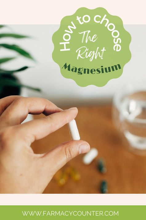 From blood pressure to muscle function to mood, magnesium is critical to the health of your brain and body. Even though magnesium is present in nuts, seeds, whole grains, and green leafy veggies, many people do not consume adequate amounts. That’s where supplementation comes in. But here’s the thing. Magnesium supplements come in many different forms, and it can be confusing to figure out which type is best for your needs. So let’s look at 4 forms of magnesium supplements and the benefits. Forms Of Magnesium, Types Of Magnesium, Best Magnesium, Chest Congestion, Whole Grains, Functional Medicine, Your Brain, Vitamins And Minerals, Choose The Right