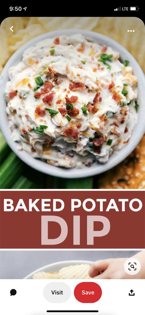 Easy Loaded Baked Potato, Loaded Baked Potato Dip, Finger Foods Easy Party, Potato Dip, Dip For Potato Chips, Party Dips Easy, Cold Appetizers Easy, Baked Potato Dip, Chip Dip Recipes