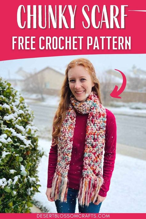 chunky crochet scarf Chunky Crochet Scarf Pattern Free, Chunky Crochet Scarf Pattern, Winter Scarf Crochet Pattern, Chunky Scarf Crochet Pattern, Chunky Wool Crochet, Super Chunky Crochet, Chunky Scarf Pattern, Crochet Scarf Pattern Free Easy, Winter Scarf Pattern