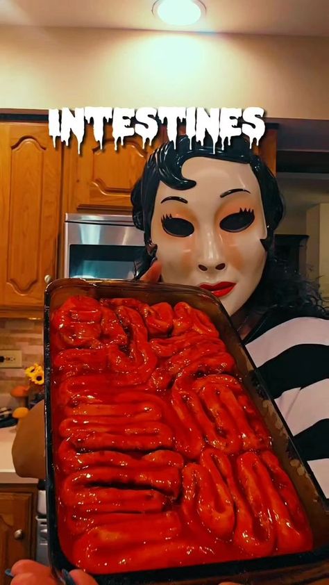 🧟‍♀️ Cinnamon Roll Intestines 🧟‍♂️ . For Halloween 2023, I whipped up a spooky dish for my short. Using Pillsbury cinnamon rolls, I crafted edible intestines, perfect for Halloween treats. These guts are a ghoulish addition to my Halloween party food lineup, adding a touch of creepy fun to a Halloween DIY creation. If you're looking for gross food ideas for Halloween, these cinnamon roll intestines are a must-try. They turned out so realistic that my Halloween party guests couldn't believe the Halloween Cinnamon Rolls Guts, Halloween Guts Food, Cinnamon Rolls Halloween Intestines, Cinnamon Intestines, Cinnamon Roll Brains Halloween, Cinnamon Roll Guts Halloween, Halloween Hot Food, Edible Intestines Halloween, Cinnamon Roll Intestines Halloween