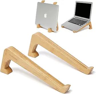 Laptop Stand Wood, Vertical Laptop Stand, Laptop Stand For Desk, Wooden Laptop Stand, Laptop Organization, Computer Stand For Desk, Laptop Riser, Support Portable, Cool Desktop