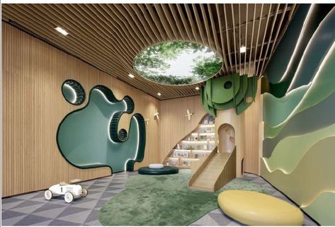 Children Hospital Design, Kindergarten Interior, Daycare Design, Kids Cafe, Kindergarten Design, Children Hospital, Hospital Interior, Kids Library, Childrens Playroom