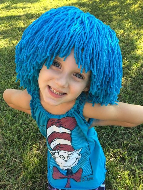 A blog with sewing tutorials and free patterns from Create Kids Couture, a leader in Children's Boutique PDF and Paper Sewing Patterns Dr Seuss Diy Costumes, Elsa Diy, Work Costumes, Hair For Kids, Clown Hair, Wig Tutorial, Making Wigs, Yarn Wig, Create Kids Couture