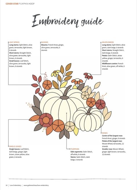 Embroidery Fall Patterns, Fall Embroidery Designs Free Pattern, Simple Autumn Embroidery, Fall Themed Embroidery, Embroidery Flowers Pattern Templates, Free Autumn Embroidery Patterns, Free Pumpkin Embroidery Pattern, Fall Embroidery Designs, Embroider Ideas