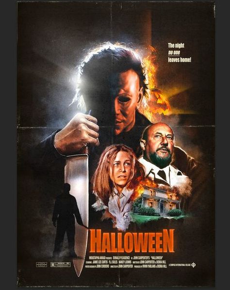 Halloween 1978 Poster, Christus Tattoo, Halloween Movie Poster, Classic Horror Movies Posters, John Carpenter Halloween, Halloween 1978, Halloween Film, Horror Movie Icons, Horror Artwork