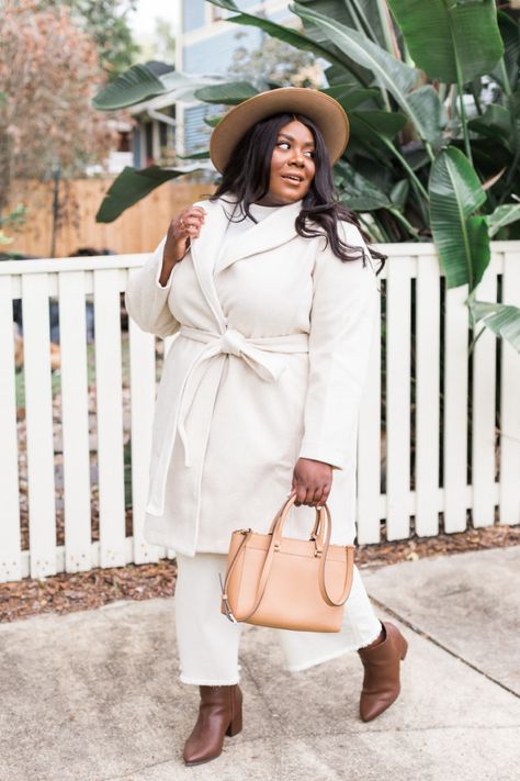 Plus Size Winter Neutrals with Lane Bryant | Musings of a Curvy Lady Winter Neutrals, Subtle Glam, Military Ball Dresses, Winter Neutral, Color Aesthetic, Cropped Wide Leg Jeans, Plus Size Winter, Waist Training Corset, Celebrity Tattoos