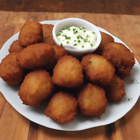 Sweet Hush Puppies Recipe Humdinger Recipe, Sweet Hush Puppies Recipe, Sweet Hush Puppies, Corn Nutrition Facts, Homemade Monkey Bread, Hush Puppies Recipe, Cinnamon Roll Pancakes, Man Cooking, Snack Dip