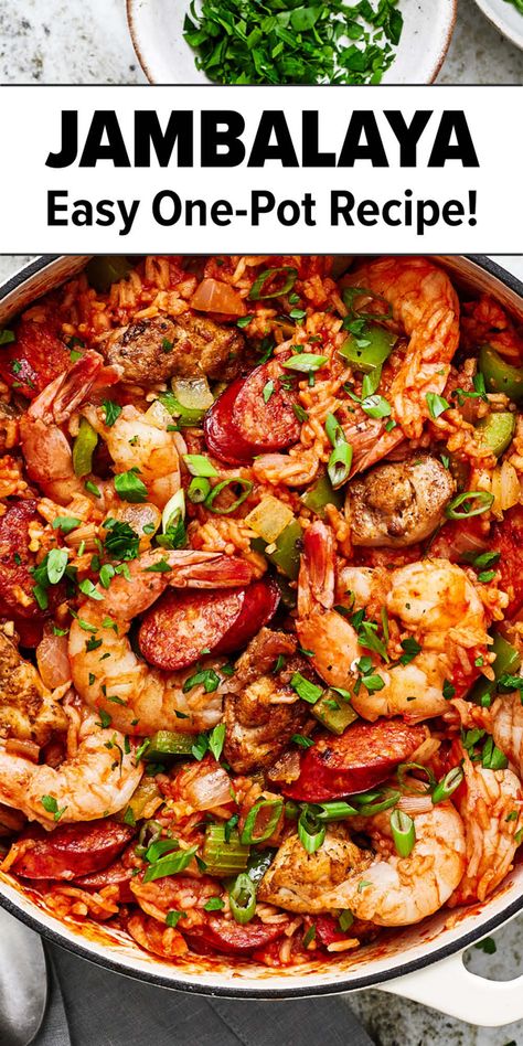 Jambalaya recipe Quick Gumbo Recipe Easy, Mild Jumbalia, New Orleans Crockpot Recipes, Zatarans Gumbo Recipe, Best Jumbalia, Half Baked Harvest Jambalaya, Healthy Jumbolia Recipes, Jumbolia Recipes Crock Pot, Jambalaya Recipe Shrimp