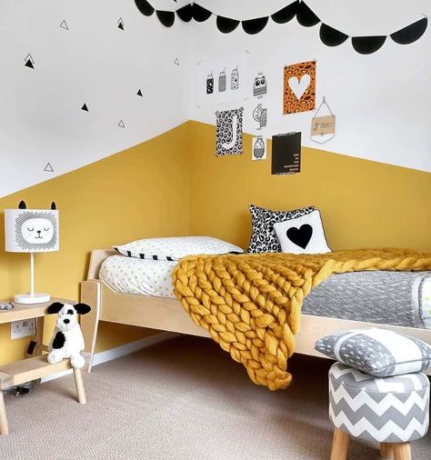 The Top 57 Yellow Bedroom Ideas - Interior Home and Design - Next Luxury Yellow Boys Bedroom, Yellow Kids Room, Yellow Boys Room, Yellow Kids Bedroom, Yellow Girls Bedroom, Yellow Kids Rooms, Bright Kids Room, Yellow Bedroom Ideas, Yellow Bedroom Decor