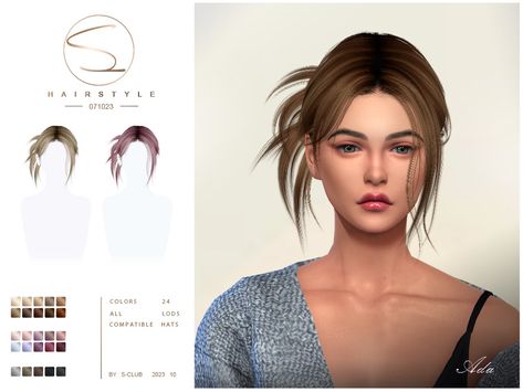 Updo Sims 4 Cc, Sims 4 Cc Hair Updo, Sims 4 Guide, Ts4 Hair, Cute Hairstyles Updos, Mod Hair, Cc Hair, The Sims 4 Skin, Pelo Sims