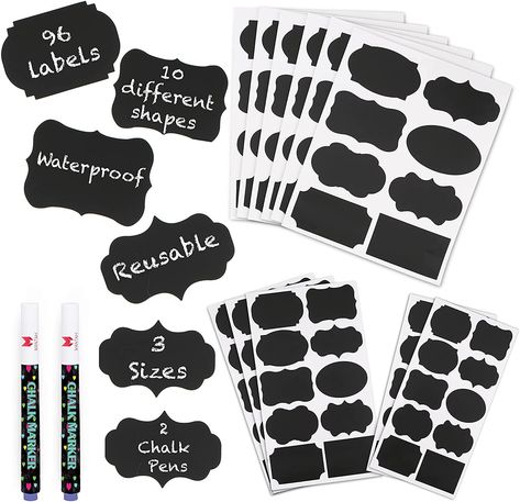 The Best Organizational Label Options » Chalk Labels, Mason Jars Labels, Chalkboard Stickers, Chalk Marker, Liquid Chalk Markers, Chalkboard Labels, Chalk Pens, Liquid Chalk, Bulk Food