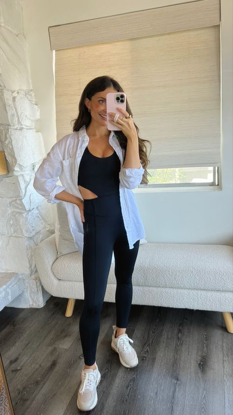 Elevated Athleisure Outfits Summer, Athletic Bodysuit Outfit, Onesie Outfit Women, Athletic Outfit Ideas, Athleisure Outfits Summer, Overalls Outfit, Body Suit Outfits, Bodysuit Fashion, Jumpsuit Outfit