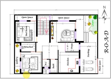 1400 sq ft house plan is the best 2bhk house plan made by our expert floor planners team. It is the best 32x45 feet house plan in 1440 sq ft 1440 Sq Ft House Plans, 1bhk Layout, Small House Plans With Garage, 1400 Sq Ft House Plans, House Plans With Garage, Modern Art Deco Design, Key West Style, Floor Planner, 2bhk House Plan