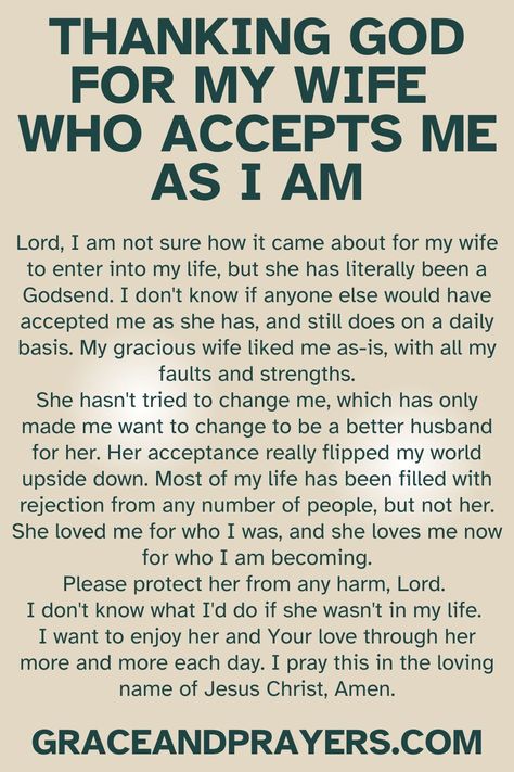 Are you seeking prayers thanking God for your wife? Then we hope you can use these 6 loving prayers to show your appreciation for your wife! Click to read all prayers thanking God for your wife. Praying For Your Wife, Prayers For Wife, Prayers Thanking God, Prayers For My Wife, Prayer For Marriage Restoration, Prayer For My Wife, Husband Prayer, Prayer For Wife, Powerful Morning Prayer