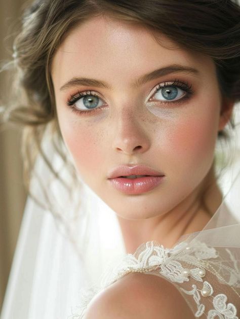 Fall Wedding Makeup For Bride Blue Eyes, Bride Makeup Blue Eyes, Wedding Makeup Blue Eyes, Blonde Brides, Bridal Makeup For Blue Eyes, Make Up Sposa, Wedding Makeup For Blue Eyes, Wedding Makeup Blue, Wedding Micro