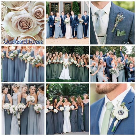 Bridesmaid Dress Color Schemes, Sage Wedding Colors, Dusty Rose Wedding Colors, Wedding Color Schemes Blue, Wedding Color Schemes Summer, Sage Green Wedding Colors, Green Wedding Decorations, Teal Wedding Colors, Wedding Color Schemes Spring