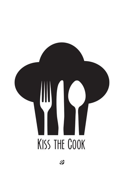 Kiss The Cook, Silhouette Stencil, Silhouette Portrait, Logo Restaurant, Vinyl Projects, Silhouette Projects, 로고 디자인, Kitchen Art, Silhouette Design