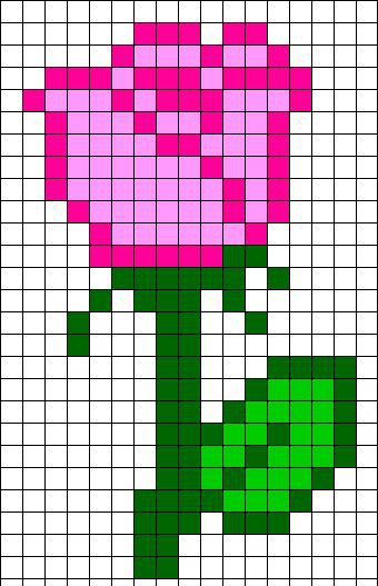 Pixel Art Fleur, Pixel Art Animals, Graph Paper Drawings, Easy Pixel Art, Pony Bead Patterns, Pixel Art Templates, Pixel Drawing, Pixel Crochet, Graph Paper Art