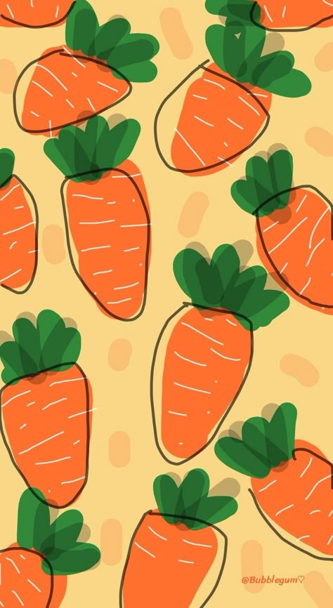 Carrot Wallpaper, Pasta Wallpaper, Nostalgia Wallpaper, Carrot Drawing, Carrot Pattern, Iphone Wallpaper Cat, Jelly Wallpaper, Easter Wallpaper, Abstract Wallpaper Backgrounds